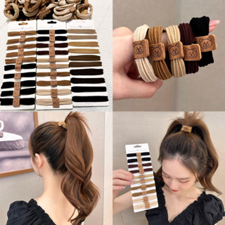 Dây cột tóc - Set 10 dây buộc tóc gấu nâu nhiều mầu dễ thương siêu xinh cho nàng shop BUKI