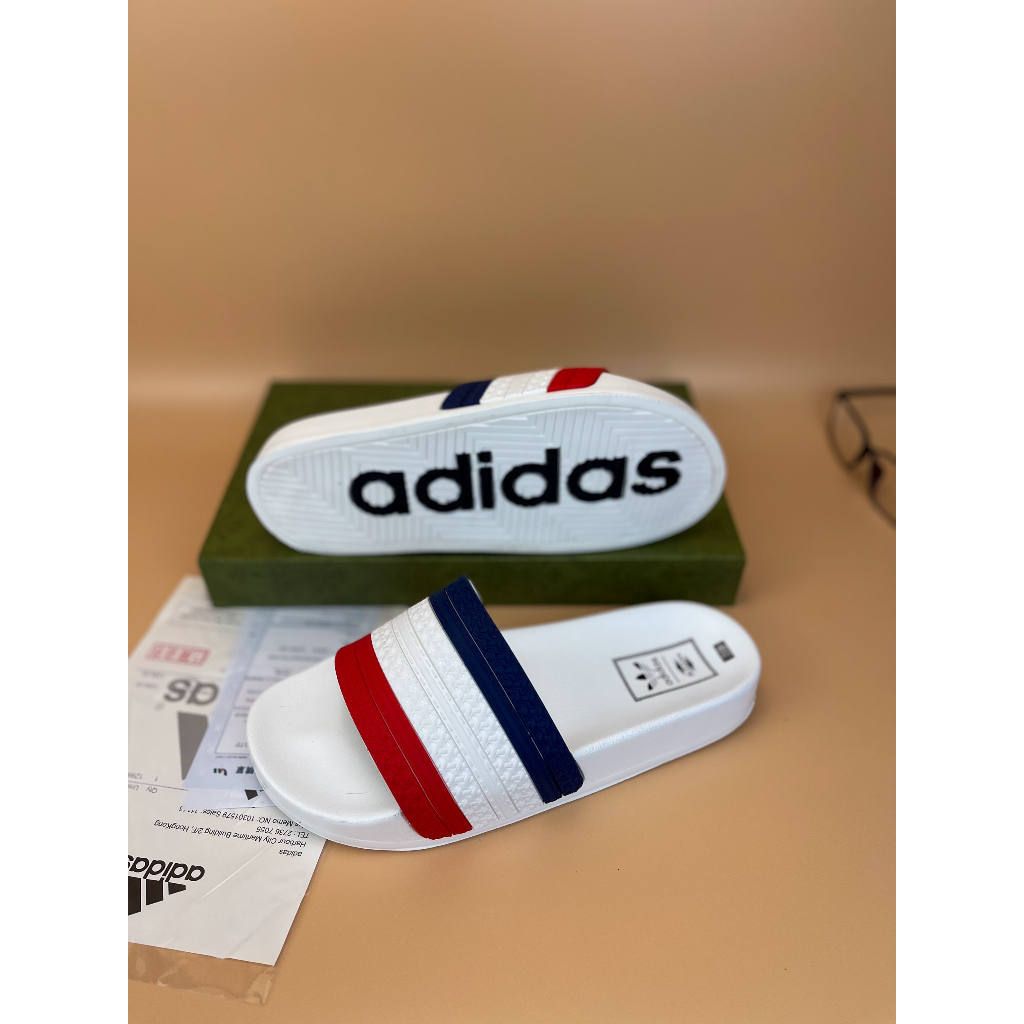 Dép nam adidas Mẫu mới nhất Hot 2023, Dép adidas 3 lá đế cao su non Form dáng thể thao, Dễ phối đồ