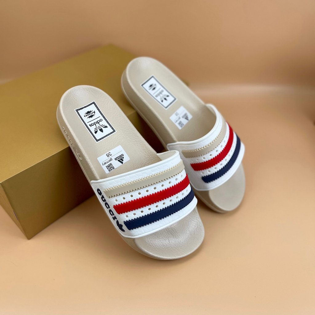 Dép nam adidas Mẫu mới nhất Hot 2023, Dép adidas 3 lá đế cao su non Form dáng thể thao, Dễ phối đồ
