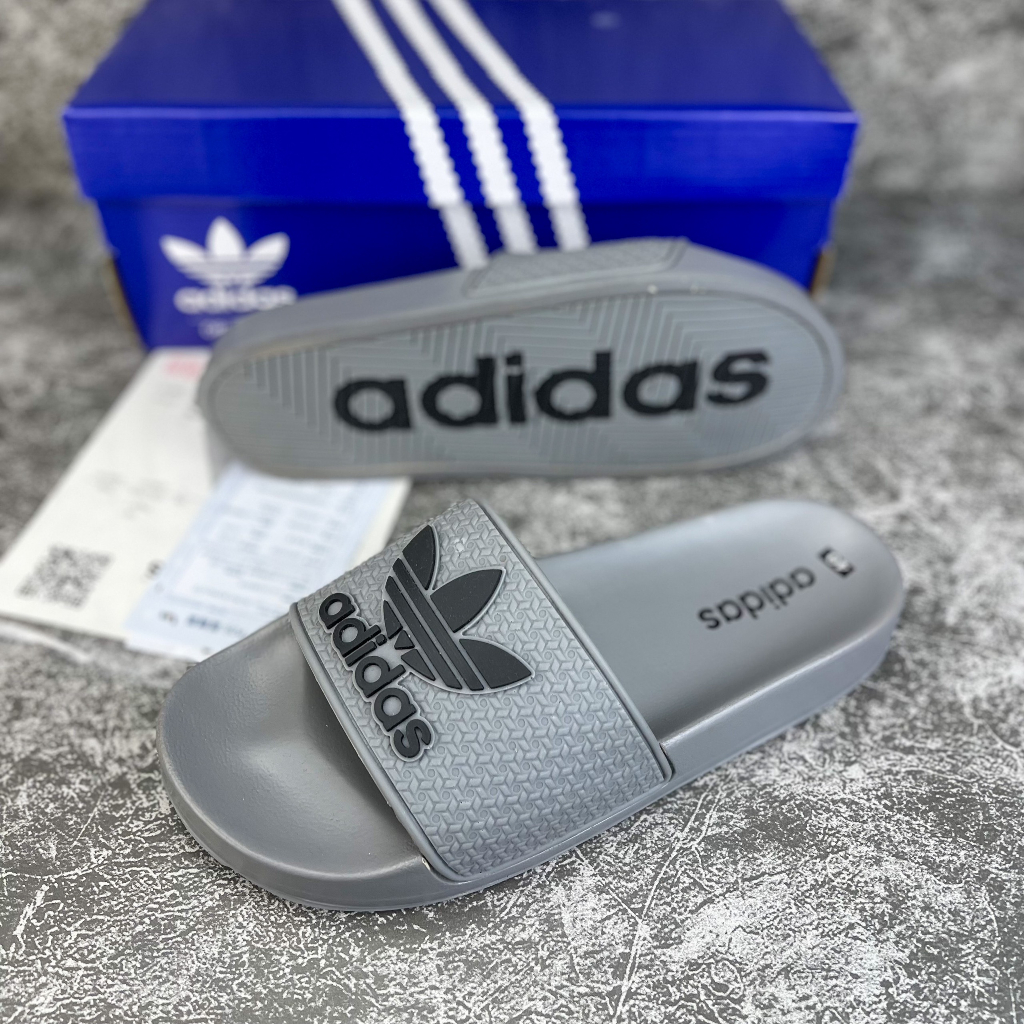 Dép nam adidas Mẫu mới nhất Hot 2023, Dép adidas 3 lá đế cao su non Form dáng thể thao, Dễ phối đồ