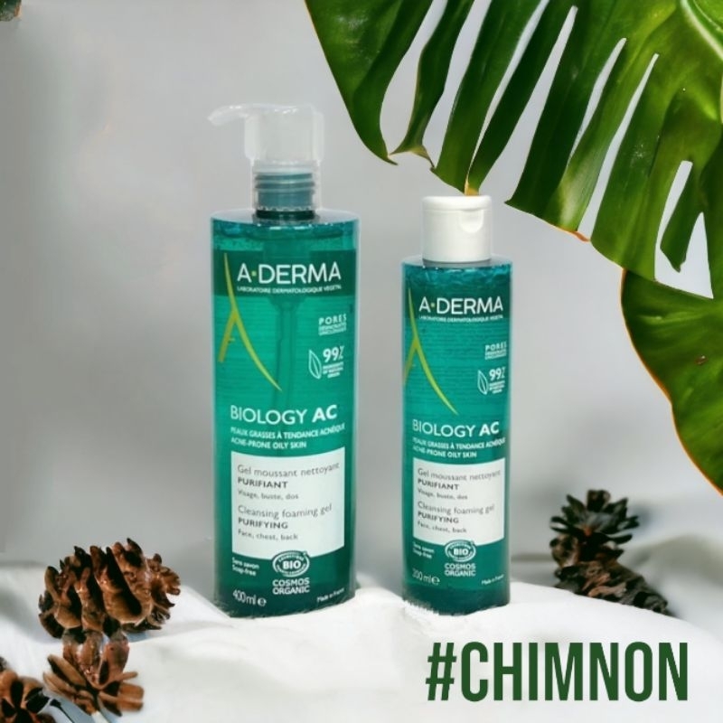 Sữa rửa mặt Aderma PhysAC dầu mụn nhạy cảm 400ml / 200ml