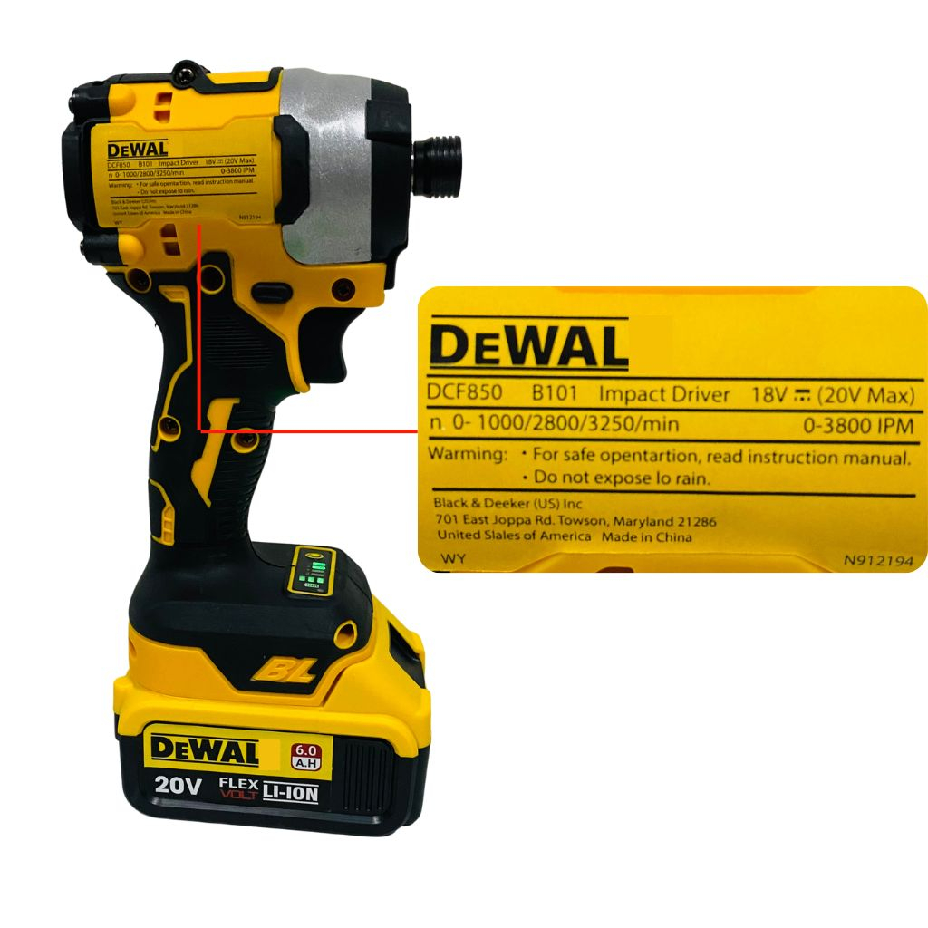Máy bắn vít DCF850 không chổi than - máy chuyên vít DW 2 pin khủng 10 cell