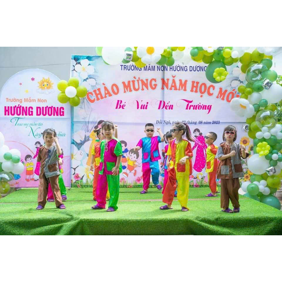 Bộ bà ba cho bé 10-30kg vải lụa đẹp đã kèm khăn