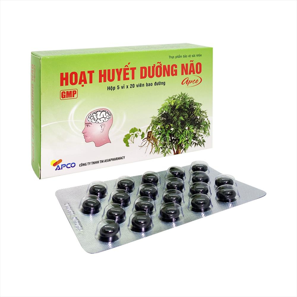 Hoạt huyết dưỡng não hộp 100 viên giúp tăng tuần não giảm đau đầu, hoa mắt, chóng mặt, mất ngủ, mất thăng bằng