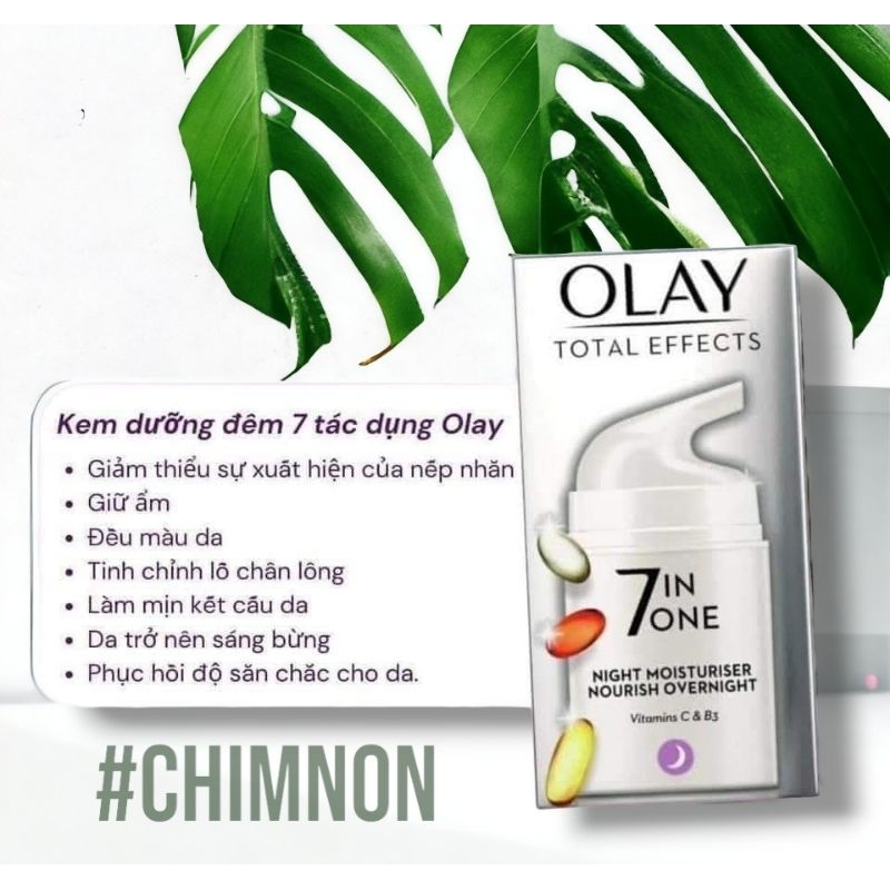 Kem Dưỡng Olay Total Effects 7 in 1 One Trắng Da Đêm / Ngày