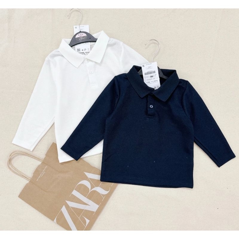 Combo 2 áo polo dài tay VNXK xuất dư xịn, áo cổ bẻ dài tay cho bé