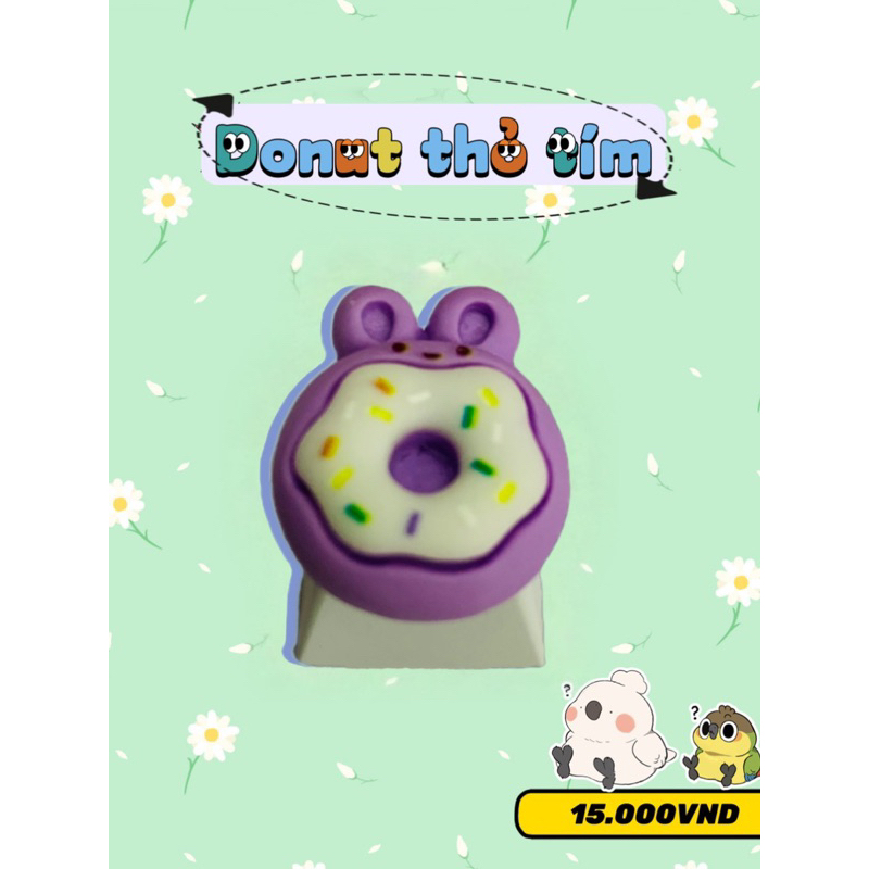 🐰Nút bàn phím cơ ABS doubleshot thỏ trắng bakery dễ thương🐰