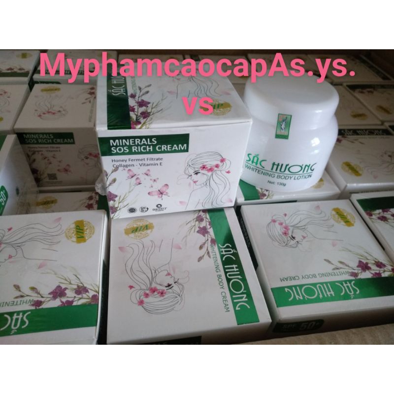 kem body sắc hương trắng da chống nắng 130g