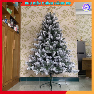 Cây thông noel tuyết cao 2M tán dày siêu đẹp kèm phụ kiện trang trí