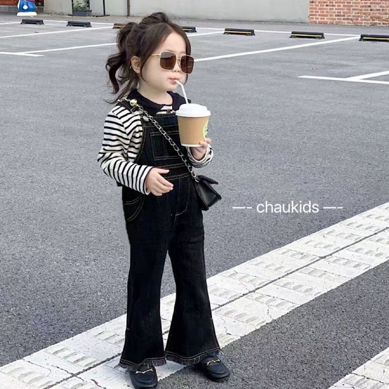 Sét yếm jean bé gái siêu đẹp