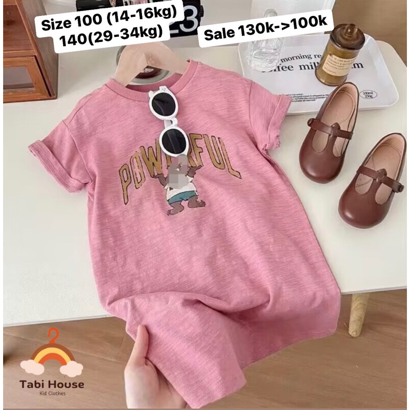 váy cotton xước cho bé gái