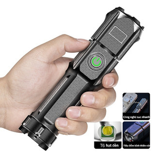 Ánh sáng mạnh nhỏ đèn LED mini ngoài trời Đèn pin di động hộ gia đình siêu sáng tầm xa có thể sạc lại