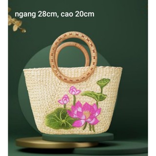  Túi lục bình đi chơi,du lịch mẫu hoa sen ngang 28,cao 20 