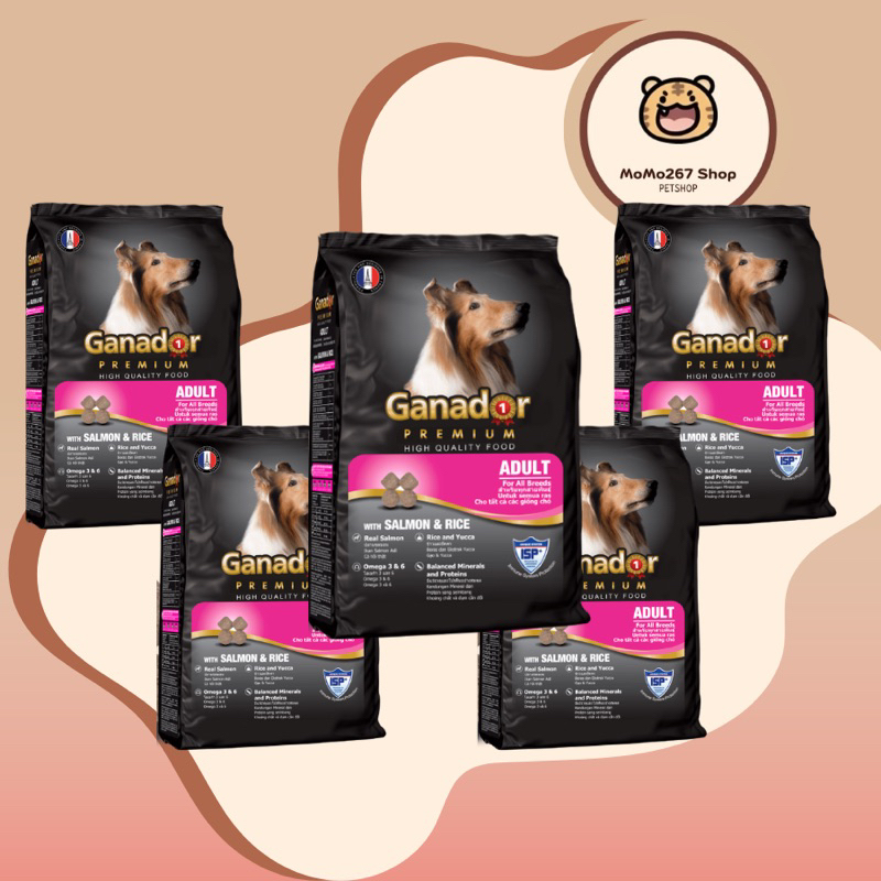 Combo 5x400g vị cá hồi- Thức ăn chó GANADOR vị cá hồi SALMON