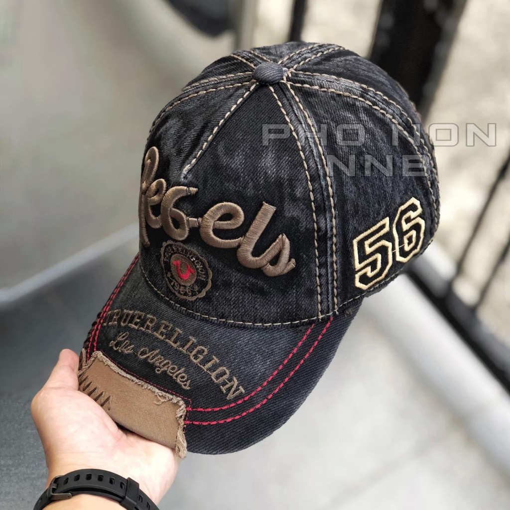Nón kết, Mũ lưỡi trai Ông Địa True Religion 56 Form chuẩn Siêu ngầu (Ảnh thật)