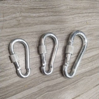 Chốt khoá Dùng cho THANG DÂY An toàn. bảo vệ.chốt khoá móc ren xoay bằng sắt xi mạ crom chống rỉ, móc khoá xích an toàn