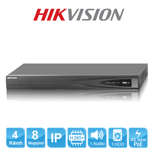 Đầu ghi hình camera IP 4 kênh HIKVISION DS-7604NI-K1(C)
