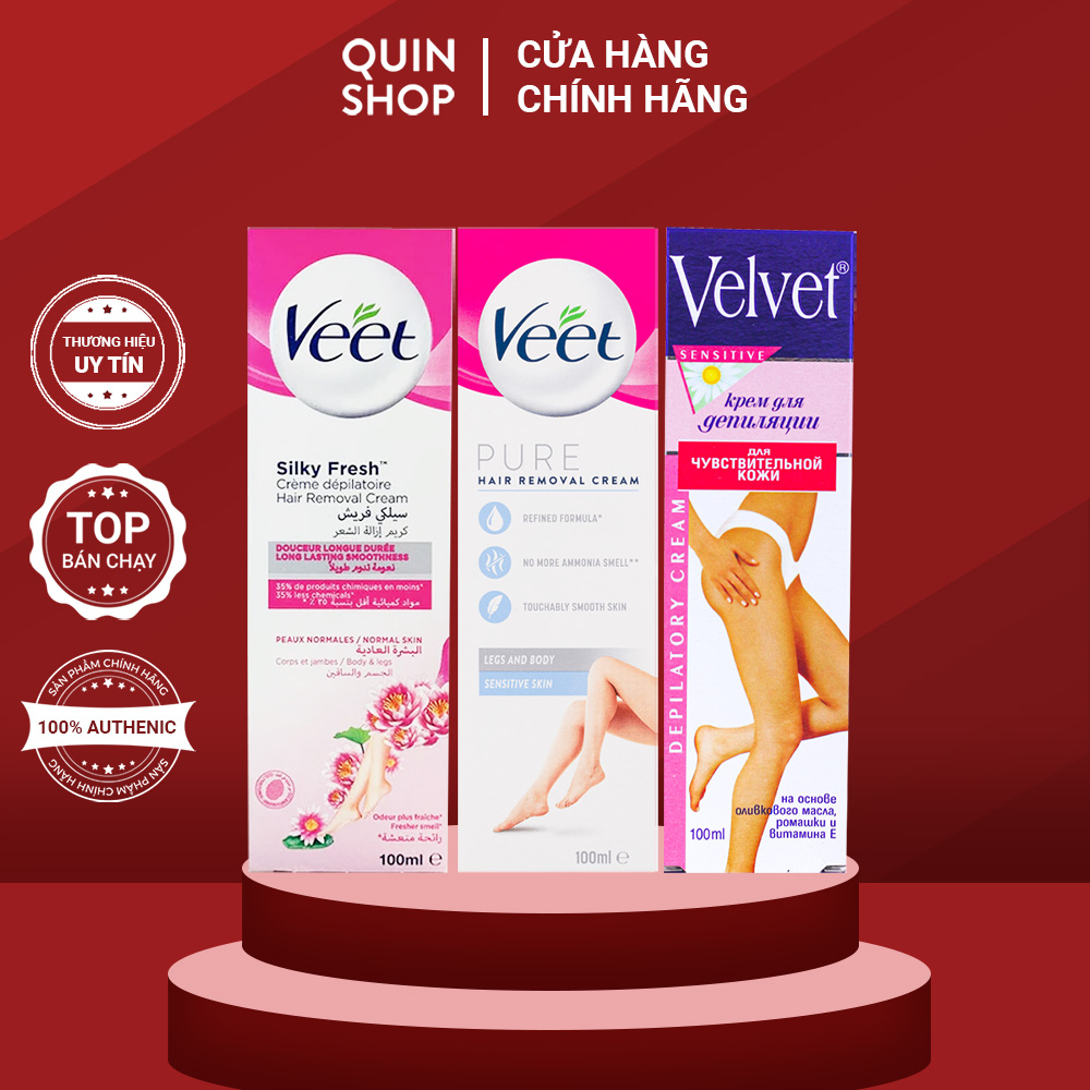 Kem Tẩy Lông Veet Hair Removal, Velvet Sensitive Depilatory Cream