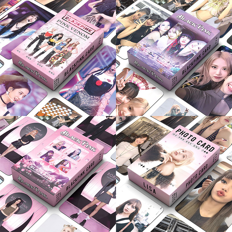 Thẻ Lomo card BlackPink bo góc BORN PINK PINK VENOM Album Thần Tượng Kpop