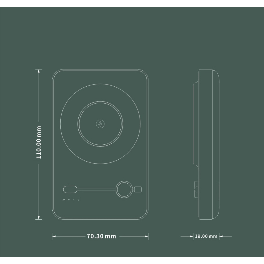 Sạc Dự Phòng Không Dây Dung Lượng 10.000mAh