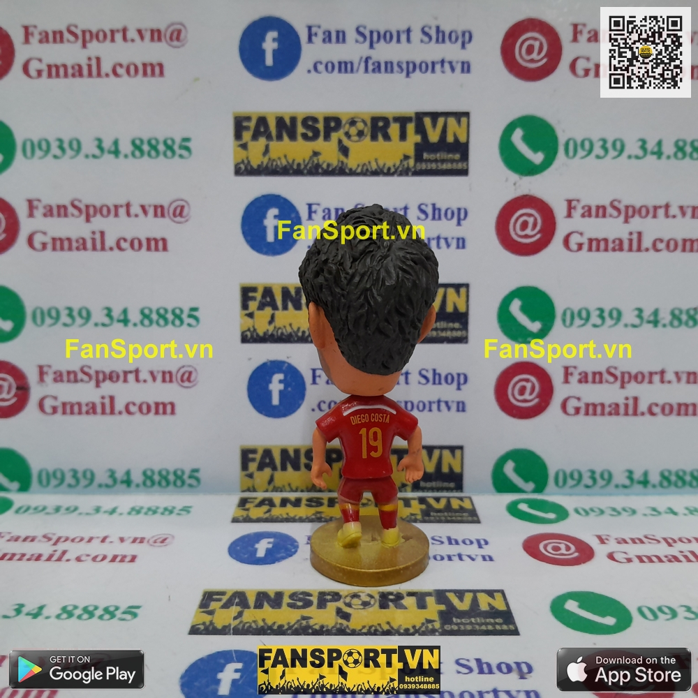 Tượng cầu thủ bóng đá Diego Costa 19 Chelsea Atletico Madrid Spain 2013 2014 2015 home blue kodoto soccerwe prostars