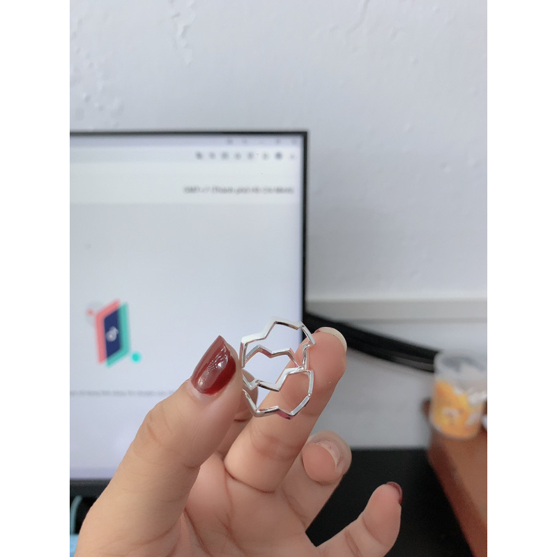 nhẫn sóng bạc ta HHJ