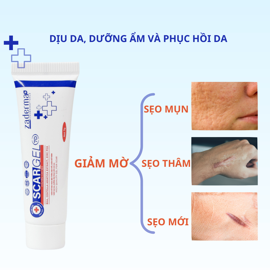 Gel ngừa mụn Zaderma giảm mụn dưỡng da Ance Gel 24h mờ sẹo ngừa thâm nám 20g