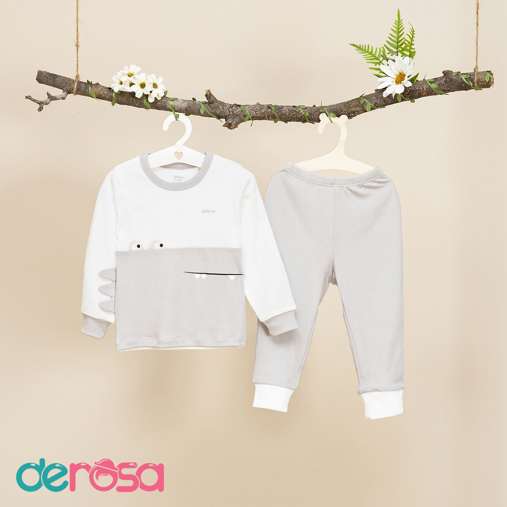 Bộ dài tay thu đông DEROSA KIDS cho bé từ 9 đến 36 tháng AWBBZ 824