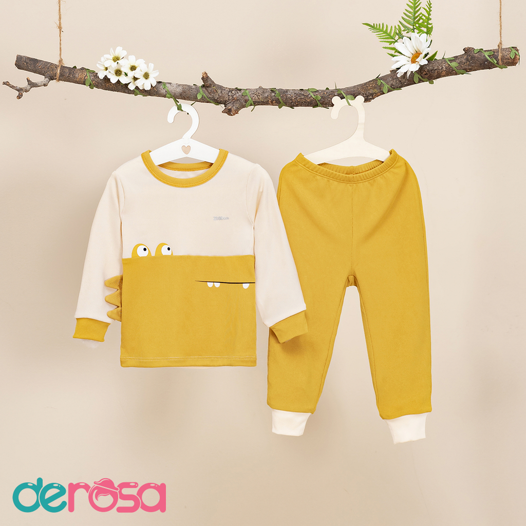 Bộ dài tay thu đông DEROSA KIDS cho bé từ 9 đến 36 tháng AWBBZ 824