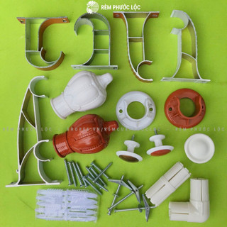 Phụ Kiện Rèm Cửa - Chụp Đầu Thanh Treo - Núm Vén Rèm - Pát đỡ thanh treo rèm - Giá đỡ thanh treo rèm