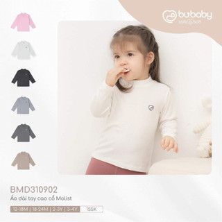 Áo dài tay cao cổ bu baby cho bé chất liệu sợi gỗ sồi - molist bmd310902