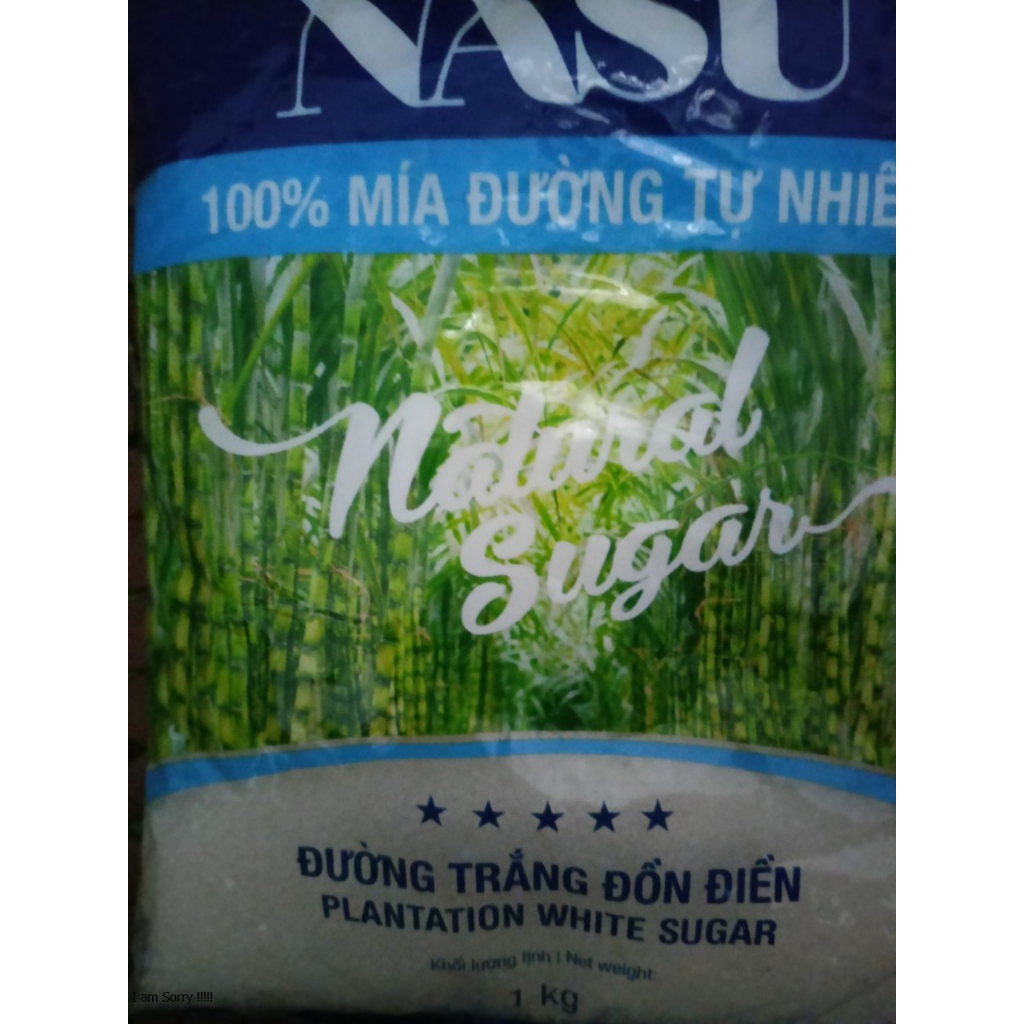 Đường trắng NASU 100% mia dường tự nhiên 1kg/ túi