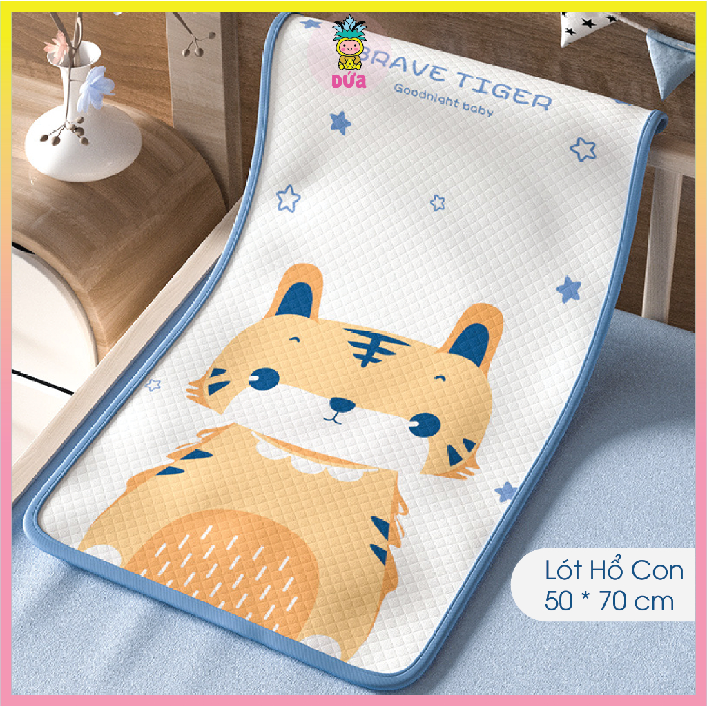 Tấm Lót Chống Thấm Thay Tã Cho Bé Sơ Sinh Họa Tiết Xinh Xắn KT 50 x 70cm