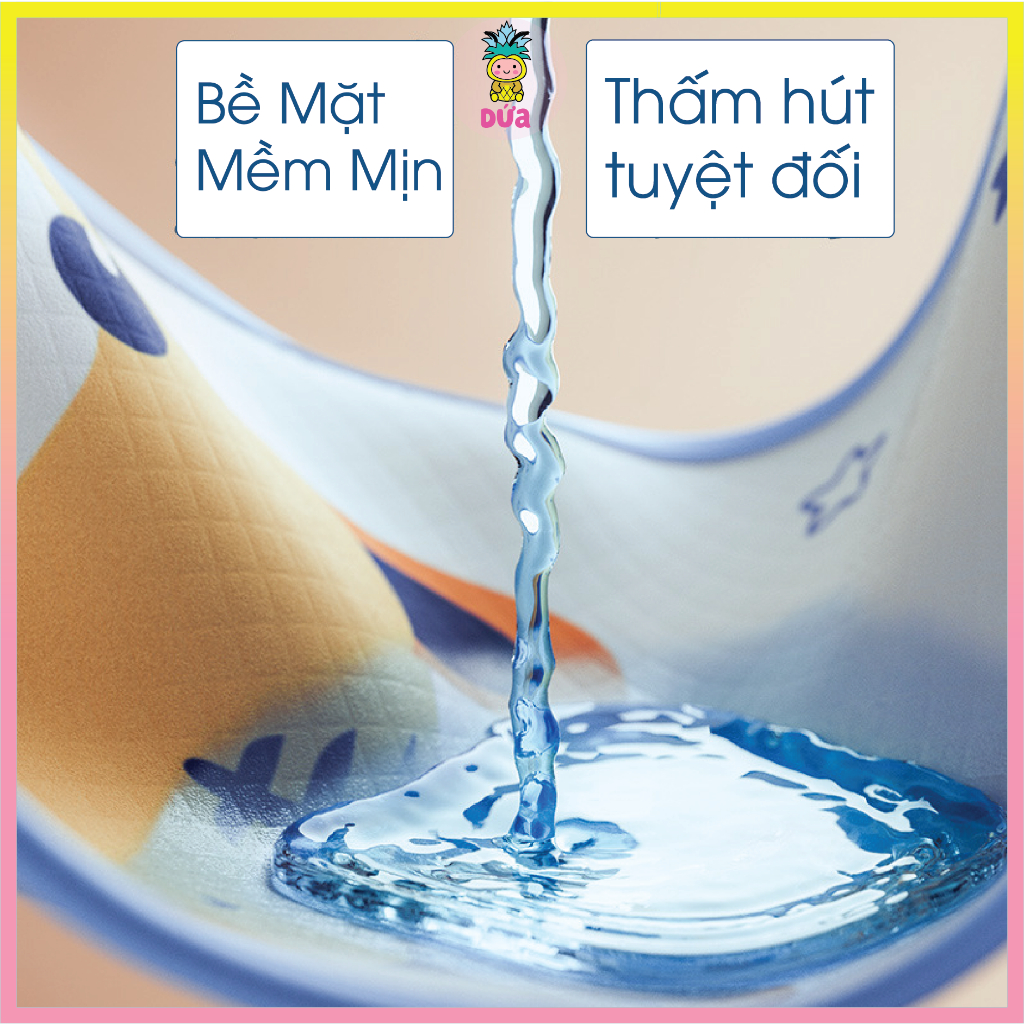 Tấm Lót Chống Thấm Thay Tã Cho Bé Sơ Sinh Họa Tiết Xinh Xắn KT 50 x 70cm