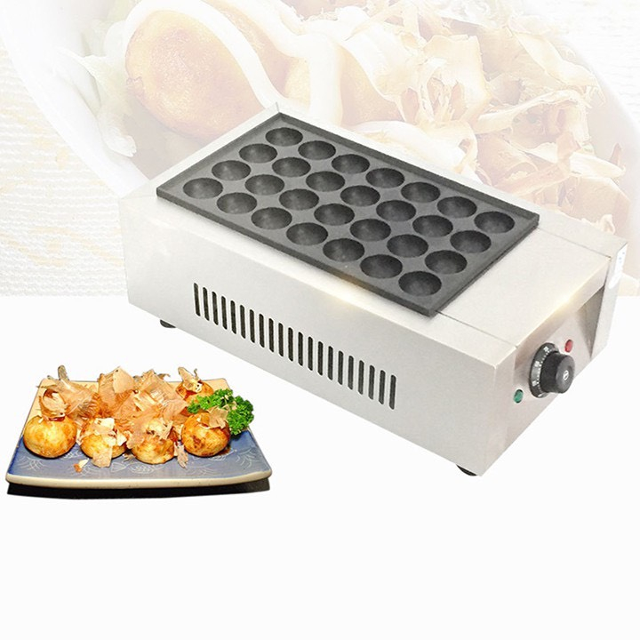 Máy làm bánh bạch tuộc takoyaki Nhật Bản BTĐ28 dùng điện khuôn 28 lỗ - Bảo hành 12 tháng - Máy làm bánh công nghiệp loại