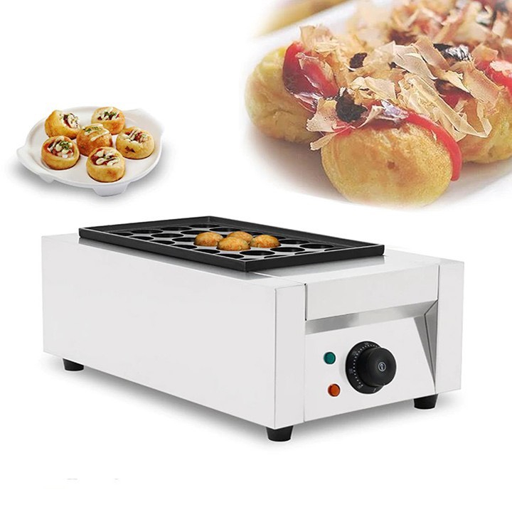 Máy làm bánh bạch tuộc takoyaki Nhật Bản BTĐ28 dùng điện khuôn 28 lỗ - Bảo hành 12 tháng - Máy làm bánh công nghiệp loại