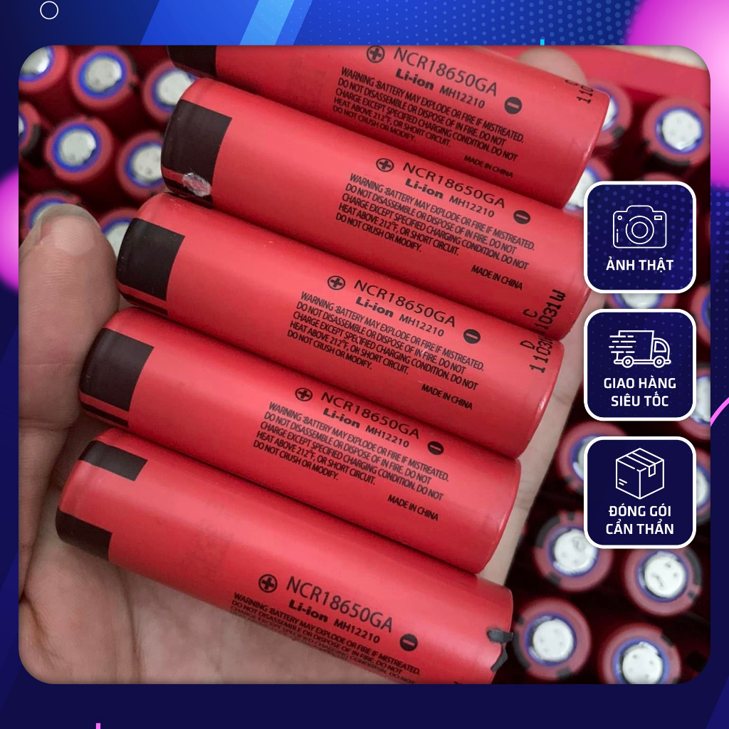 Cell Pin 18650 Panasonic GA DL 3500mAh - 3.7V xả 25A Tháo khối