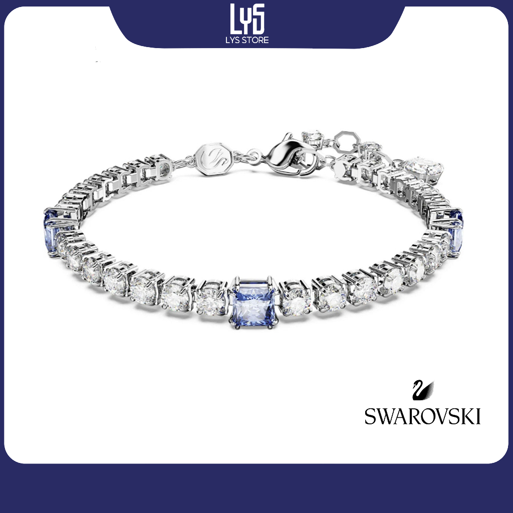 Vòng Tay Nữ bạch kim Swarovski Matrix màu xanh Blue/màu Hồng/màu xanh Green-2093