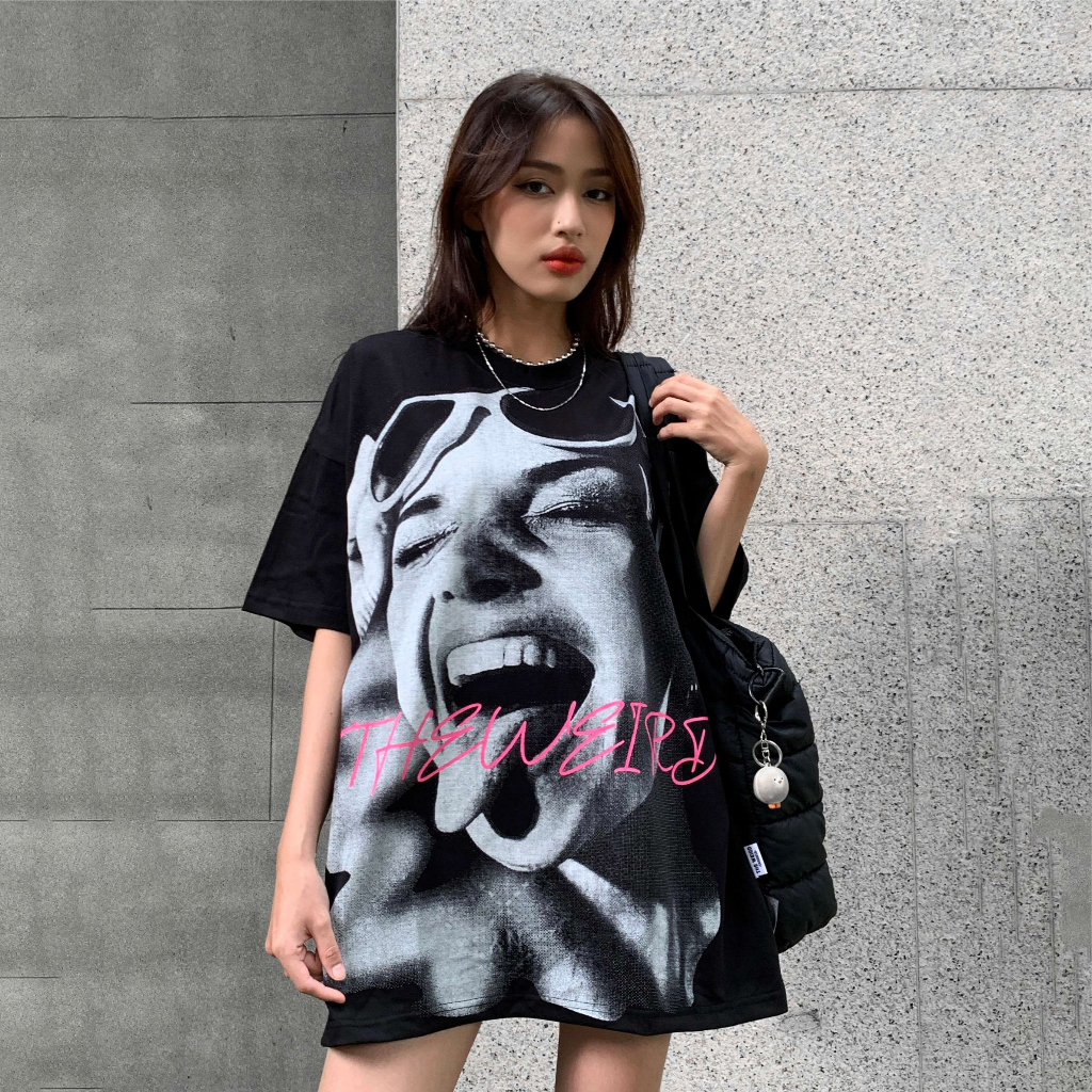LOCAL BRAND Áo thun The Weird Phong Cách Unisex Form Rộng ATK782