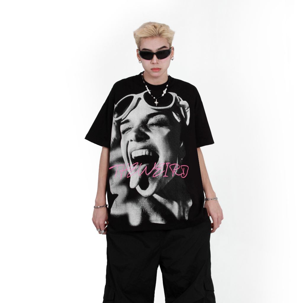 LOCAL BRAND Áo thun The Weird Phong Cách Unisex Form Rộng ATK782