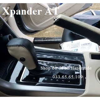 Bọc cần số + Phanh tay Xe Mitsubishi xpander (AT) bằng da thật