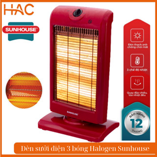 Đèn Sưởi Điện 3 Bóng Halogen Sunhouse SHD7016 -Máy Sưởi Phòng Ngủ -Tỏa Nhiệt Đều -Đèn Sưởi Nhà Tắm -Tốc độ làm ấm nhanh.