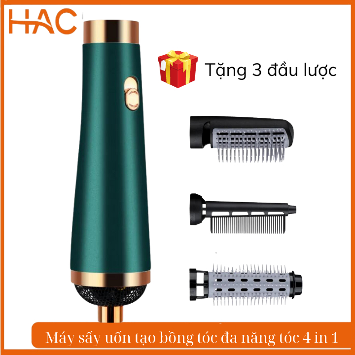 Máy Sấy Tóc Tạo Kiểu Đa Năng 4 IN 1-Máy Sấy Tóc 4 Trong 1 Uốn Duỗi Sấy Tạo Bồng Uốn Cụp Chuẩn Salon - Bảo Hành 12 Tháng