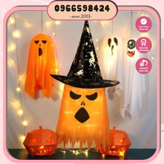 Đèn mũ trang trí halloween phát sáng phù thuỷ