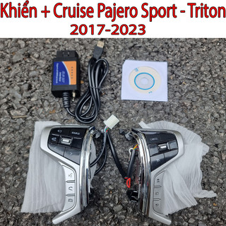 Cruise control + khiển vô lăng cho mitsubishi pajero sport - Triton 2017-2023