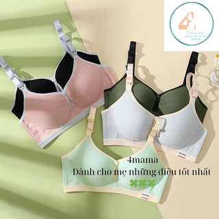 Áo lót bầu cao cấp cho bé bú chất liệu cotton mềm mại nâng ngực chống chảy xệ không hằn bí chống tắc sữa 4mama M2099