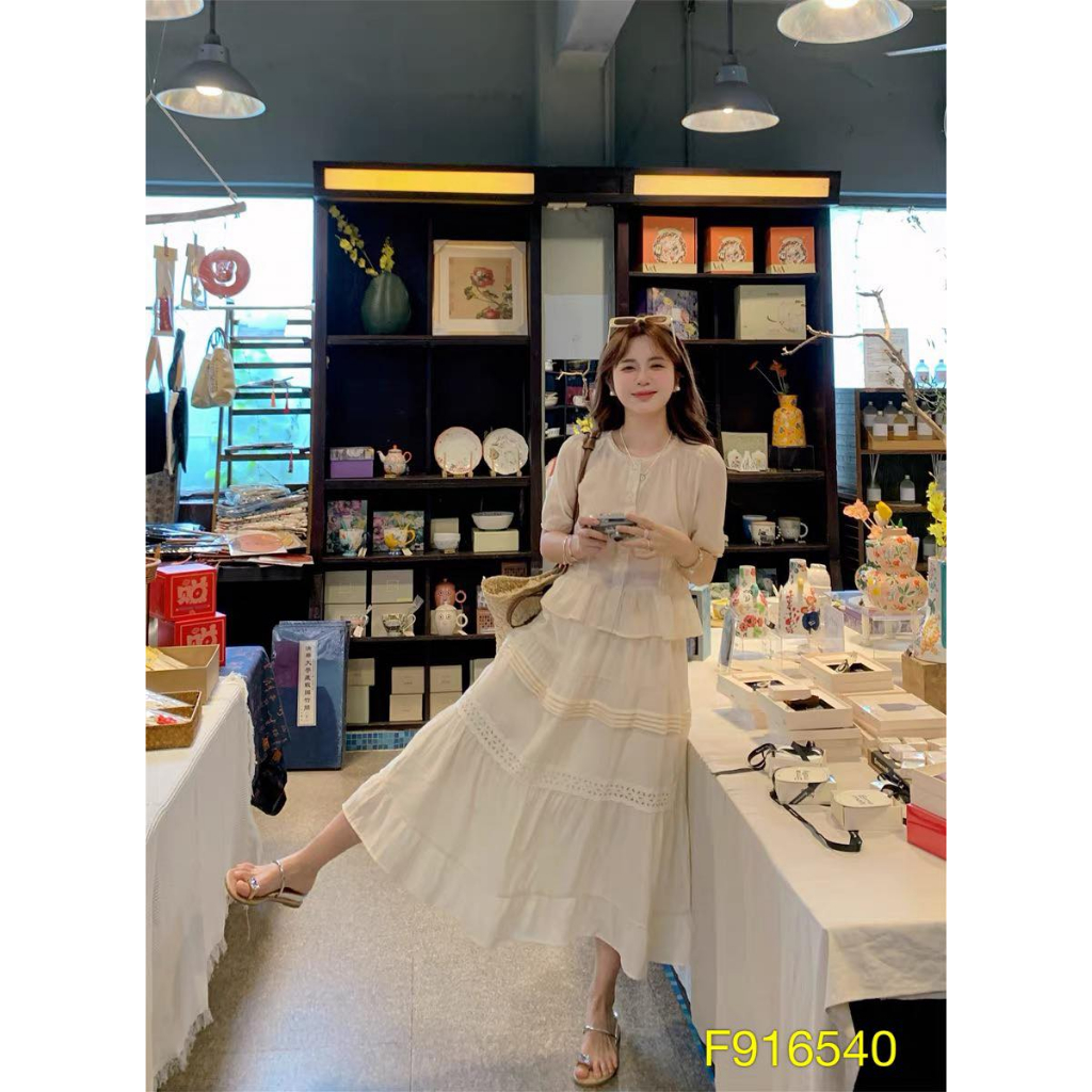 Set Áo Và Chân Váy Kirin - Set Váy Lụa Tơ Mềm Mịn