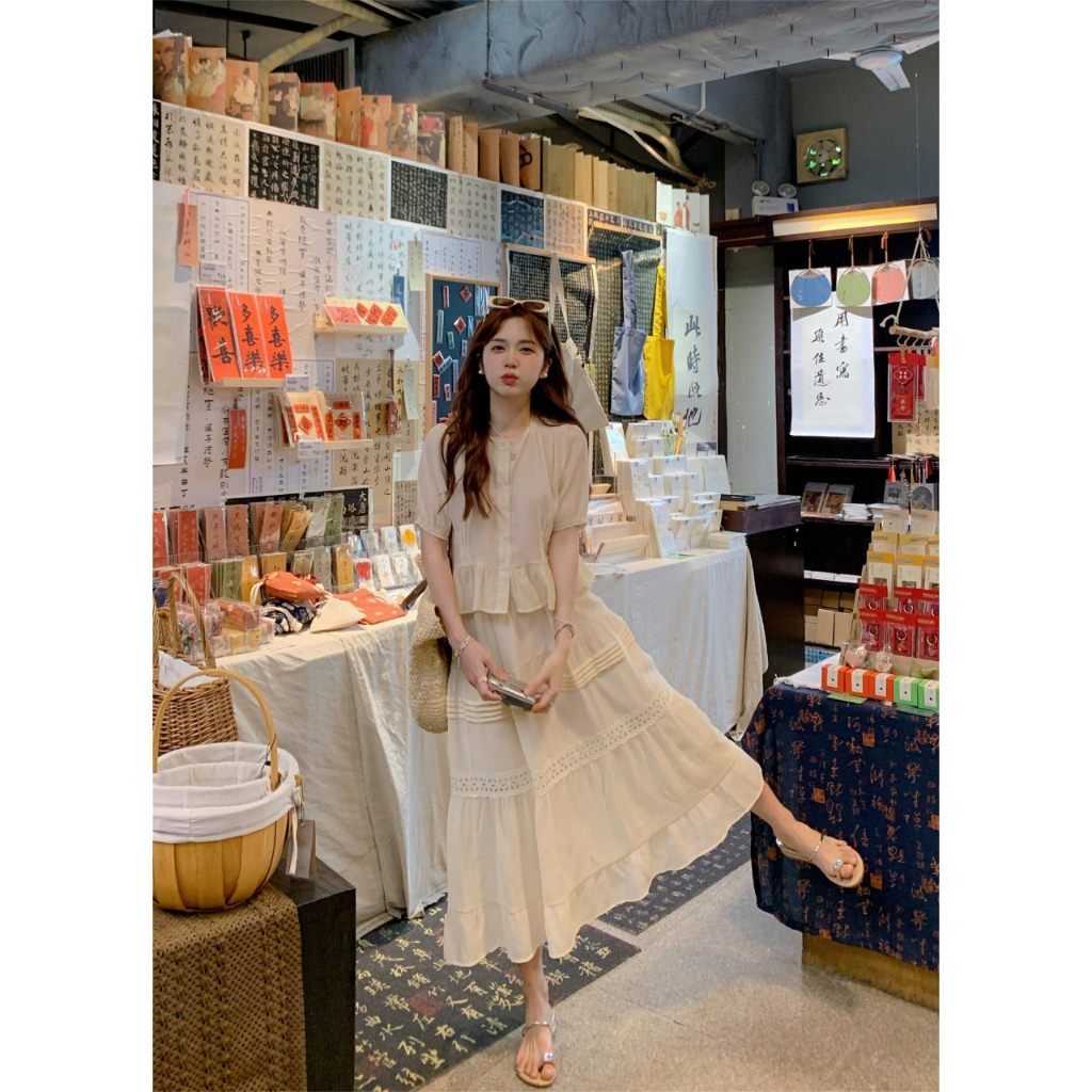 Set Áo Và Chân Váy Kirin - Set Váy Lụa Tơ Mềm Mịn