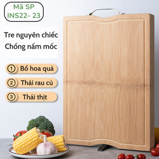 Thớt gỗ tre nhập khẩu cao cấp ins22- 23, thớt gỗ tre kháng khuẩn chống nấm mốc