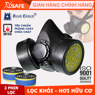 Mặt nạ phòng độc Blue Eagle NP306-RC202 lọc khói bụi, hơi hữu cơ, hóa chất có mùi khó chịu xăng dầu, rác thải độc hại